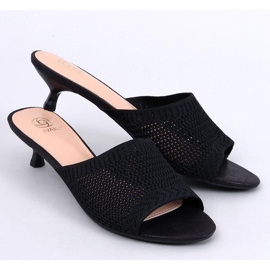 Bertini Black openwork duck flip flops 1