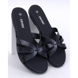 Delicate women's slippers by Fabrices Black 1