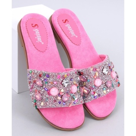 Abriel Fuchsia stone flip-flops pink 1