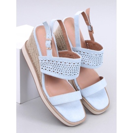 Debeve Blue espadrille wedge sandals 1