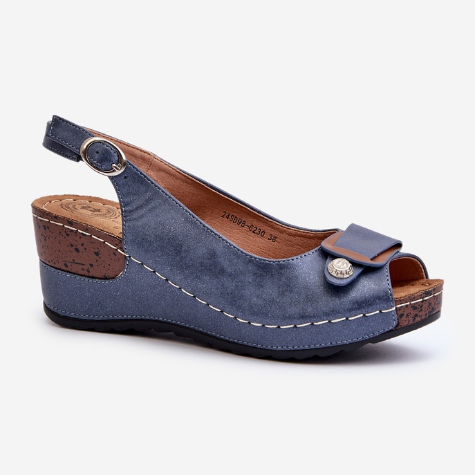 Women's Light Comfort Shoes Wedge Sandals, Blue Efravia 1 Women's Light Comfort Shoes Wedge Sandals, Blue Efravia 1