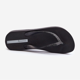 Women's Flip-Flops With a Glitter Strap 83386 Ipanema Mesh Chic Plat Fem Black 1
