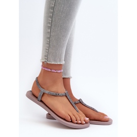 Women's Flip-Flop Sandals With Glitter 26914 Ipanema Class Brilha Fem Light Purple 1