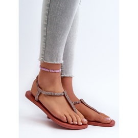 Women's Flip-Flop Sandals With Glitter 26914 Ipanema Class Brilha Fem Coral pink 2