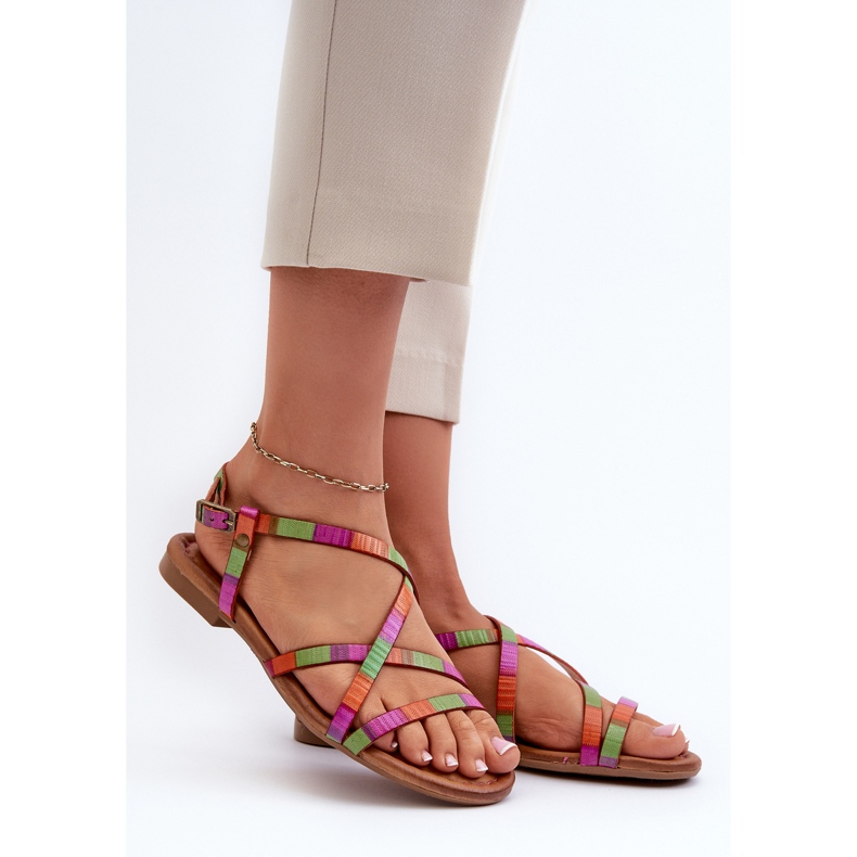 Flat Leather Women's Sandals Maciejka 06635-39 Multicolor multicolored 2 Flat Leather Women's Sandals Maciejka 06635-39 Multicolor multicolored 2