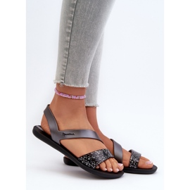 Women's Sandals 82429 Ipanema Vibe Sandal Fem Black and Silver 2