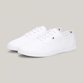 Tommy Hilfiger Canvas Lace Up Sneaker W FW0FW07805YBS white 1