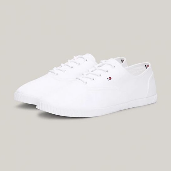 Tommy Hilfiger Canvas Lace Up Sneaker W FW0FW07805YBS white 1