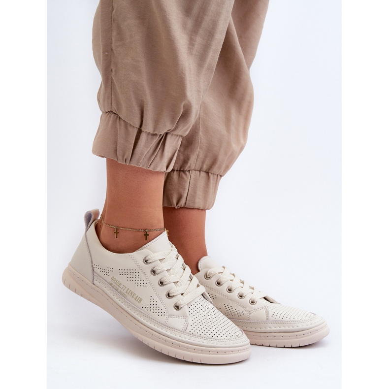 Women's Leather Sneakers Beige Cloesa black 1 Women's Leather Sneakers Beige Cloesa black 1