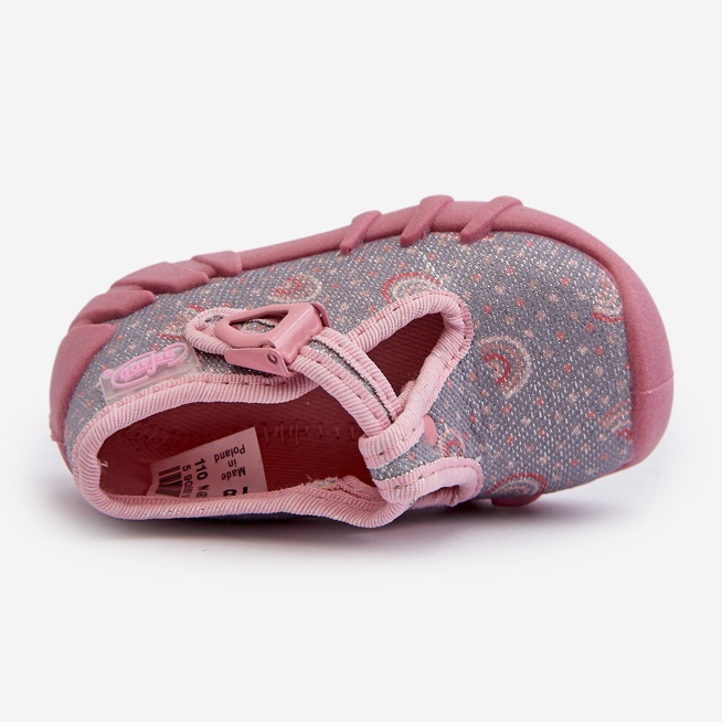 Comfortable Children's Slippers BEFADO 110N490 Gray and Pink 2 Comfortable Children's Slippers BEFADO 110N490 Gray and Pink 2