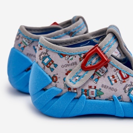 Comfortable Children's Slippers BEFADO 110N483 Blue-Grey 2