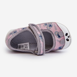Befado Ballerina Slippers With Teddy Bear 209P038 Gray-Pink grey 2