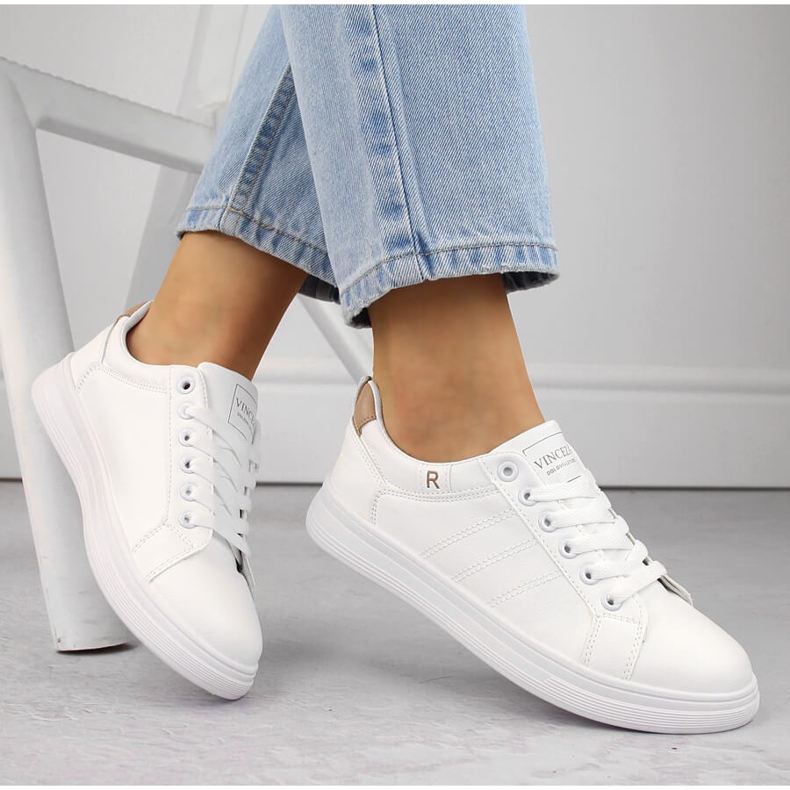 Women's white sports shoes Vinceza 13610 1