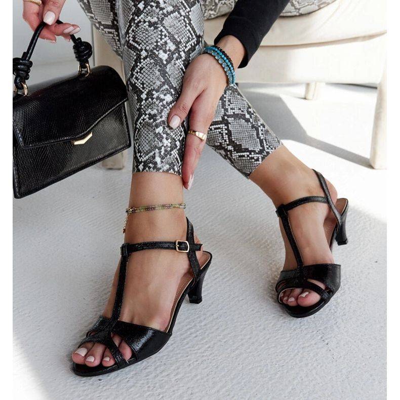 Black high heel sandals by Mislawa 1