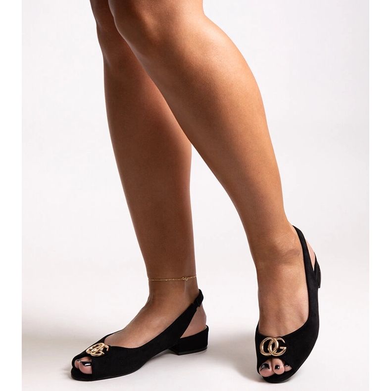 Warda leather insole sandals black 1