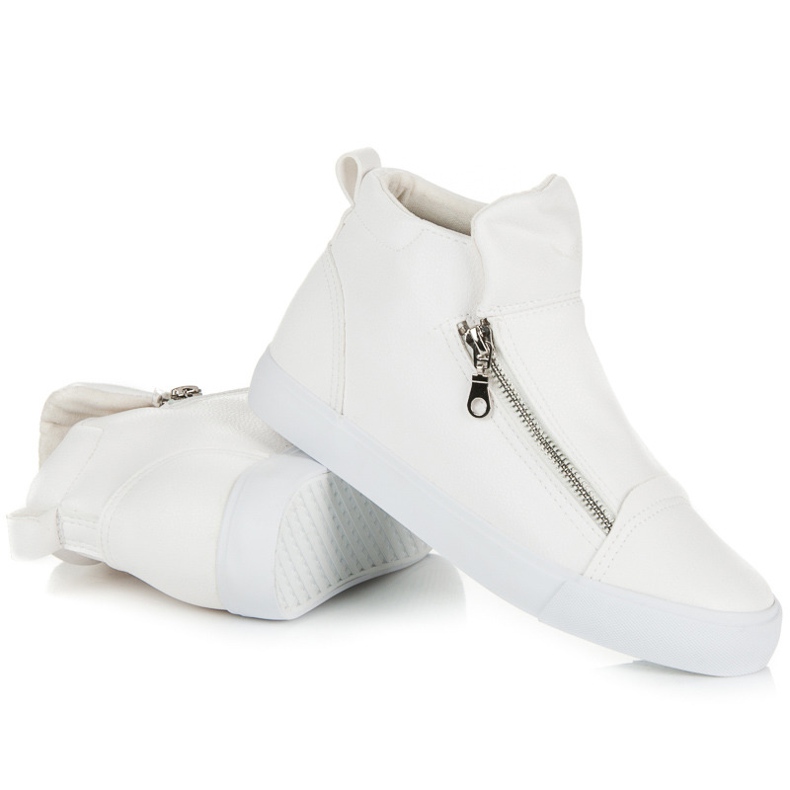 Lgm High-top sneakers with a zipper white 1