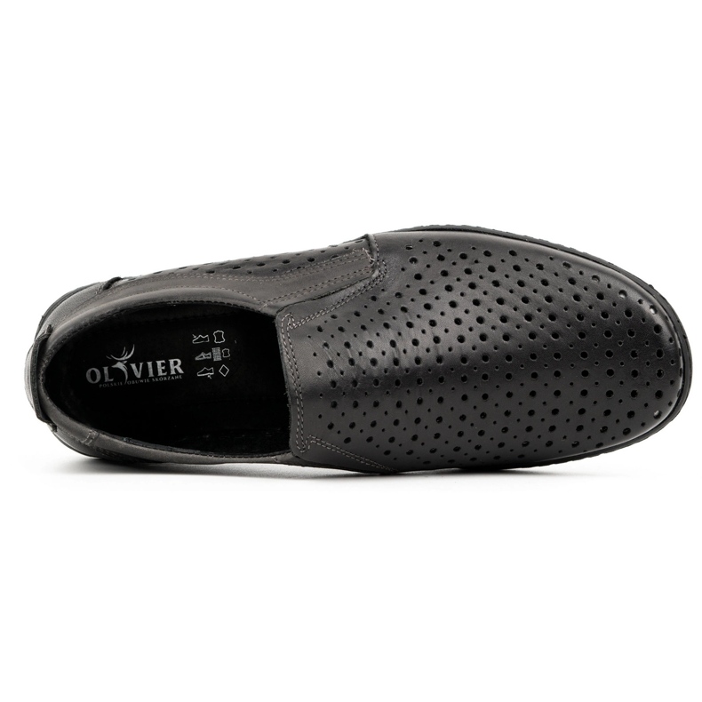 Olivier Openwork men's loafers for the summer 662 black 4