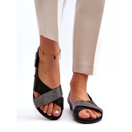 Zazoo 40141 Leather Sandals With Velcro, Black 3 Zazoo 40141 Leather Sandals With Velcro, Black 3