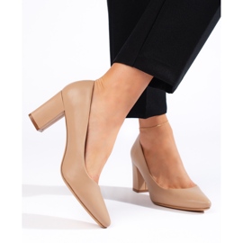 Comfortable beige pumps by Sergio Leone 1 Comfortable beige pumps by Sergio Leone 1