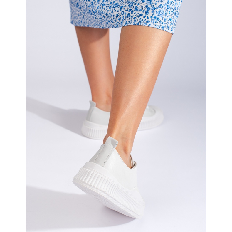 Gray women's sneakers made of ecological leather grey 1