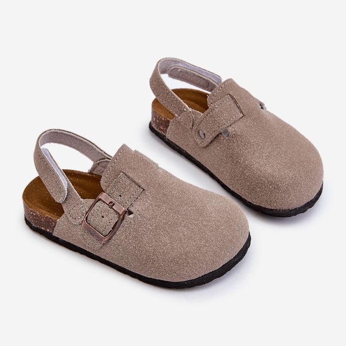 Children's Flip-Flops on a Cork Platform Gray Vulagia grey 1