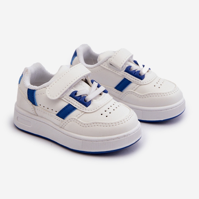 Classic Children's Sports Shoes White and Blue Marlin 1
