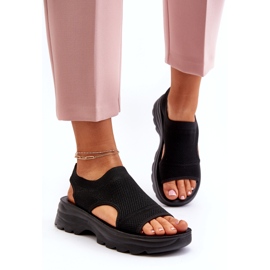 Women's Sports Sandals With a Thick Sole, Black 2
