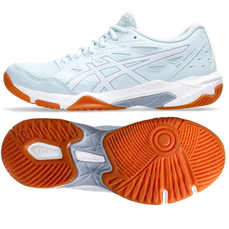 Asics Upcourt 6 W volleyball shoes 1072A093 020 blue 1