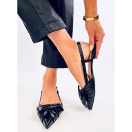 Candy Black open heel ballerinas 2