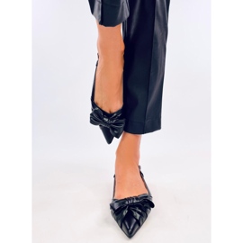 Candy Black open heel ballerinas 1