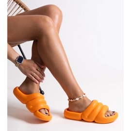 Haile orange foam slippers 1