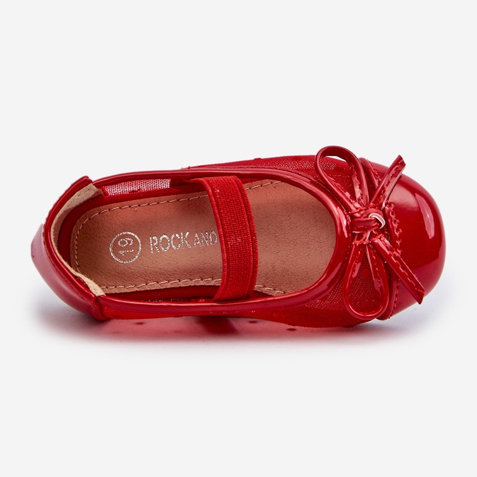 Children's ballerina shoes with a bow, red Jellema 1 Children's ballerina shoes with a bow, red Jellema 1