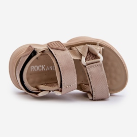 Children's sandals with Velcro fastening, Beige Orretta 2