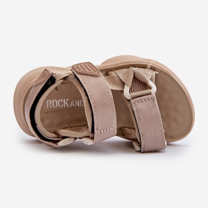 Children's sandals with Velcro fastening, Beige Orretta 2