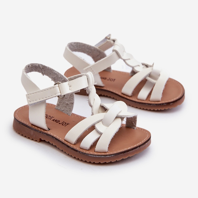 Children's sandals with Velcro fastening, White Marimona 1 Children's sandals with Velcro fastening, White Marimona 1