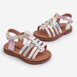 Children's Gladiator Sandals Fastened with Velcro, Multicolor Radovia multicolored 1