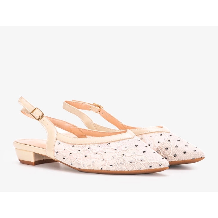 Marlioz beige lace ballerinas 1 Marlioz beige lace ballerinas 1