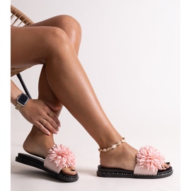 Pink flip-flops with flowers from Levina 1