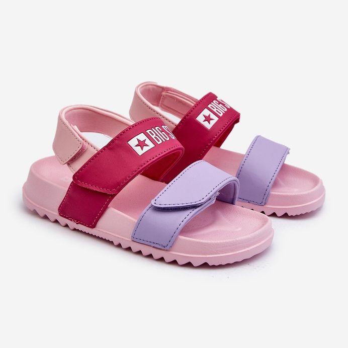 Light Sandals For Girls Big Star NN374530 Pink 1