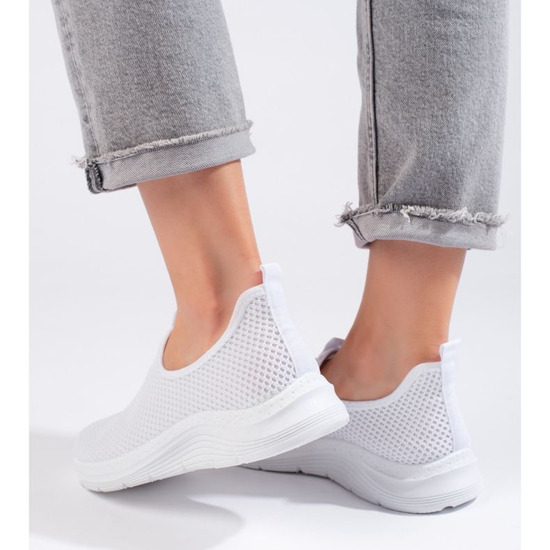 White textile sneakers 1