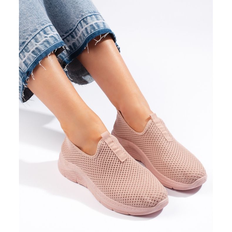 Pink textile sneakers 1