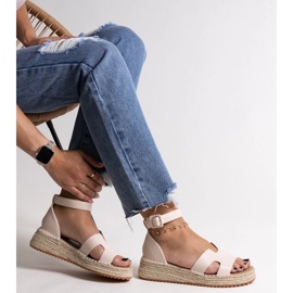 Beige wedge sandals by Laurencia 1