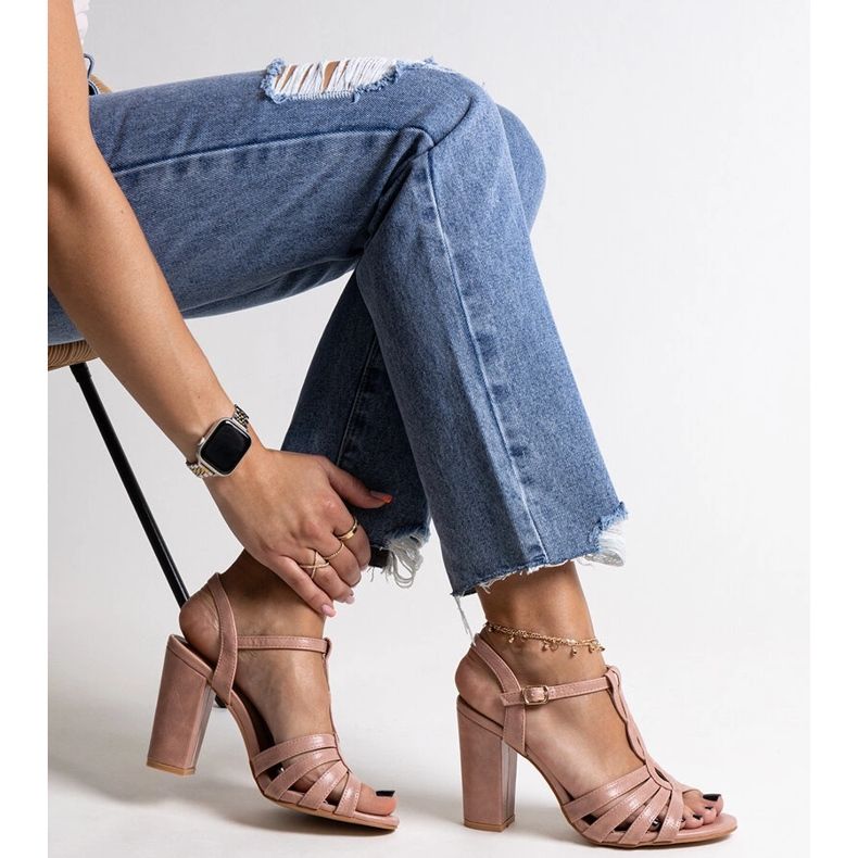 Pink high heel sandals from Mikaii 1