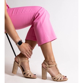 Beige high-heeled sandals from Mikaii 1