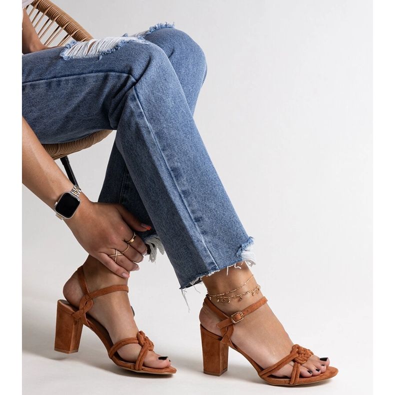 Shama brown high heel sandals 1