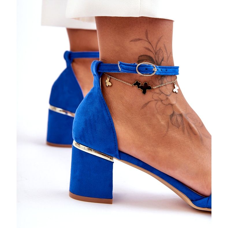 Seastar Essenza Blue Suede Braided Sandals 4