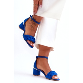 Seastar Essenza Blue Suede Braided Sandals 3