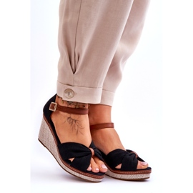 Black women's wedge sandals 4