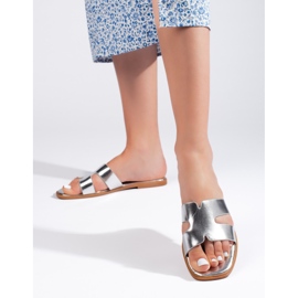 Women's classic silver flip-flops 1