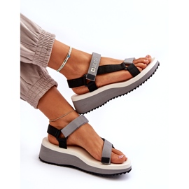 Women's Sandals On Platform And Wedge Big Star NN274A054 Gray grey 3